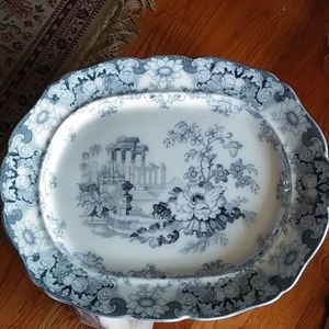RARE antique 1850s Cleopatra British platter, Nice